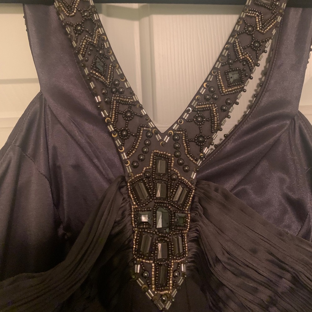 SUE WONG BEADED COCKTAIL DRESS